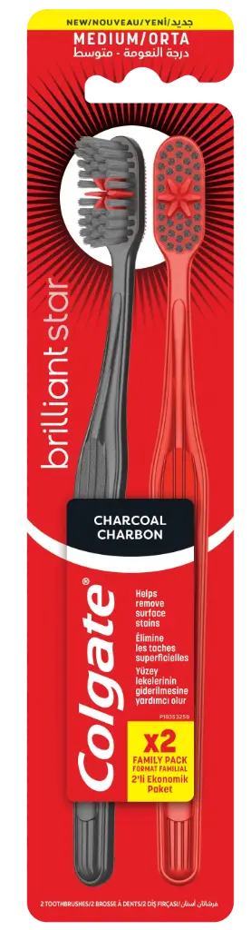 BAD Colgate Brillant Star Charcoal 2PK