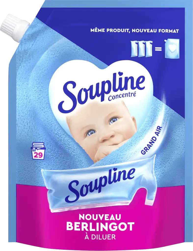 Soupline Bleu éco-recharge à diluer 600 ml