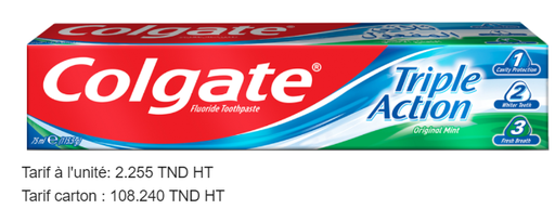[61031413] DENT COLGATE TRIPLE ACTION 75 ML